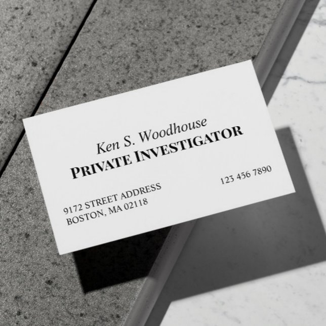 Ren svart, vit, fet teckensnittskunskap visitkort (Skapare uppladdad)