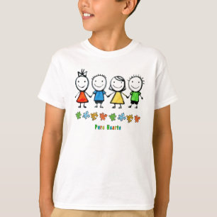 Ren T-tröja för medvetenhet för hjärtapusselAu T Shirt