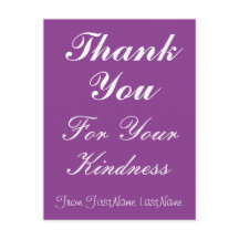 Ren "Tack för din vänlighet" vykort