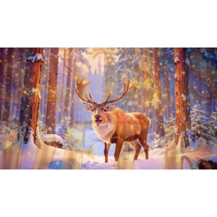 Ren till Santas hjärta - Renar Julkort