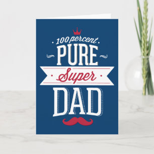 Ren Toppen Mustache Red and White Kort