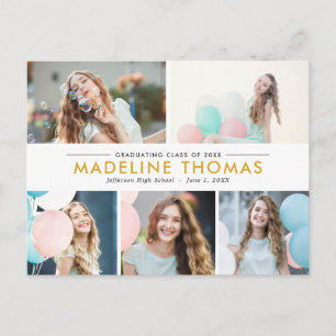 Ren Utsmyckad Examen Postkort Inbjudan Vykort