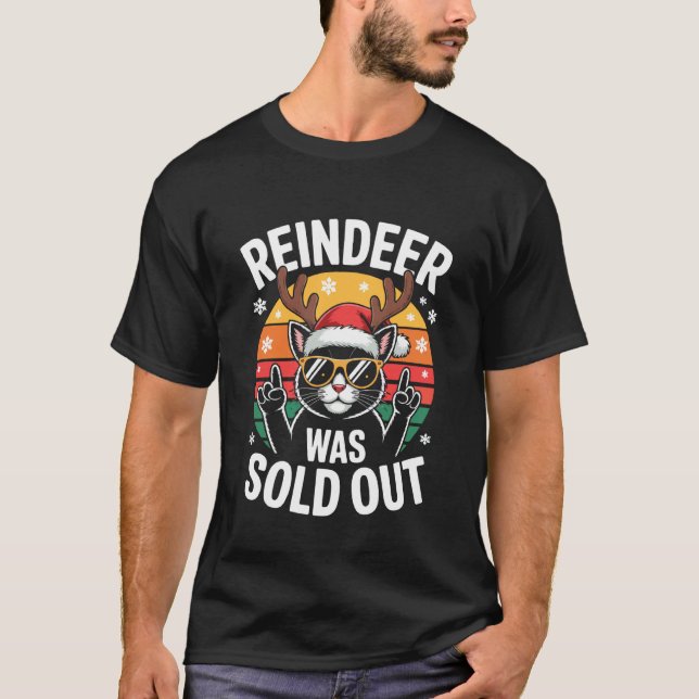 Ren var Slutsåld katt jul tomte T Shirt (Framsida)