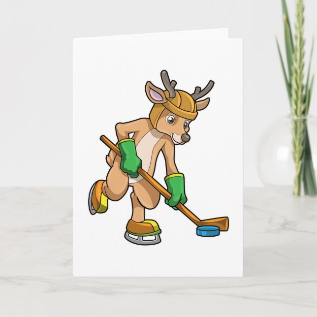 Ren vid ishockey med ishockeyklubba kort (Framsida)