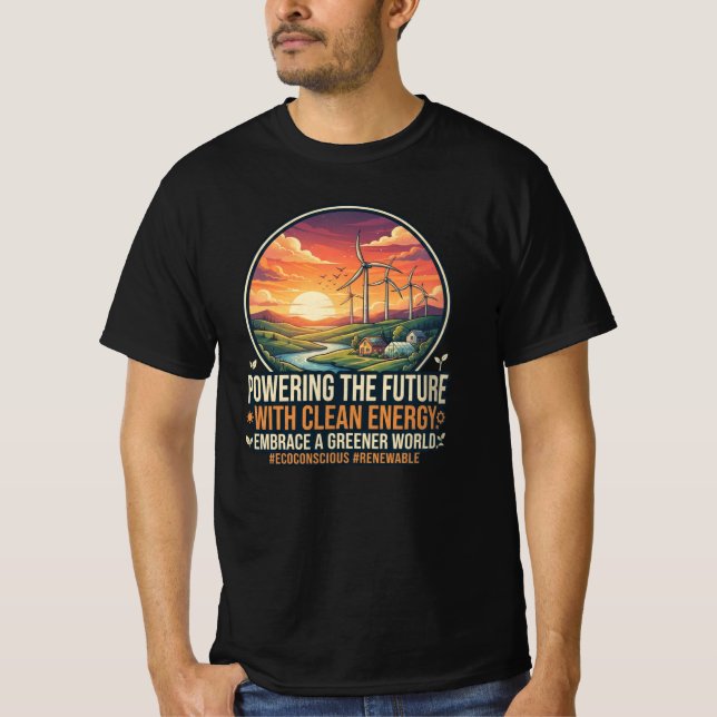 Ren vindkraftverk design t shirt (Framsida)