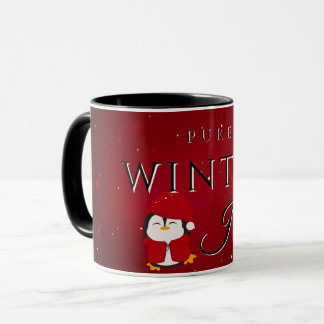 Ren Vinterglädje med Pingvin Mugg