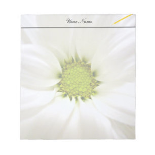 ren vit daisy blomma anteckningsblock