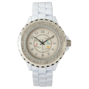 Ren vit diamantklocka - Elegant nygift Armbandsur