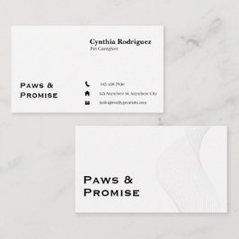 Ren Vit Professionell Anpassningsbar Modern Visitkort