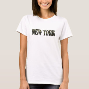 Ren Yellow NEW YORK Textdesign T Shirt