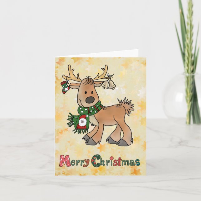 Ren zu Weihnachten Kort (Framsida)