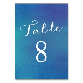 Rena Bordsnummer-kort för Kärlek/Havsblått Bordsnummer