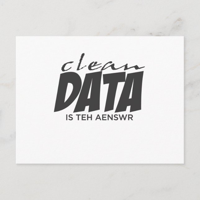 Rena data är svaret vykort (Framsida)