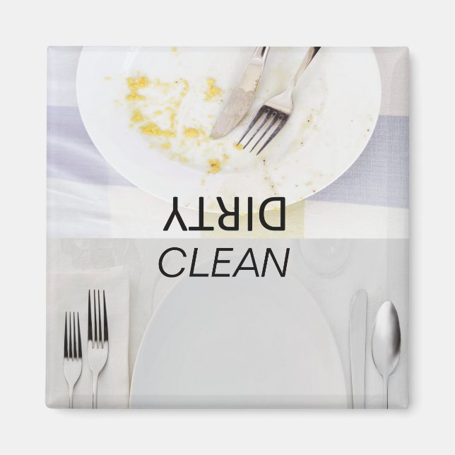 rena diskar, smutsiga diskar,Dishwasher Magnets Magnet (Framsidan)