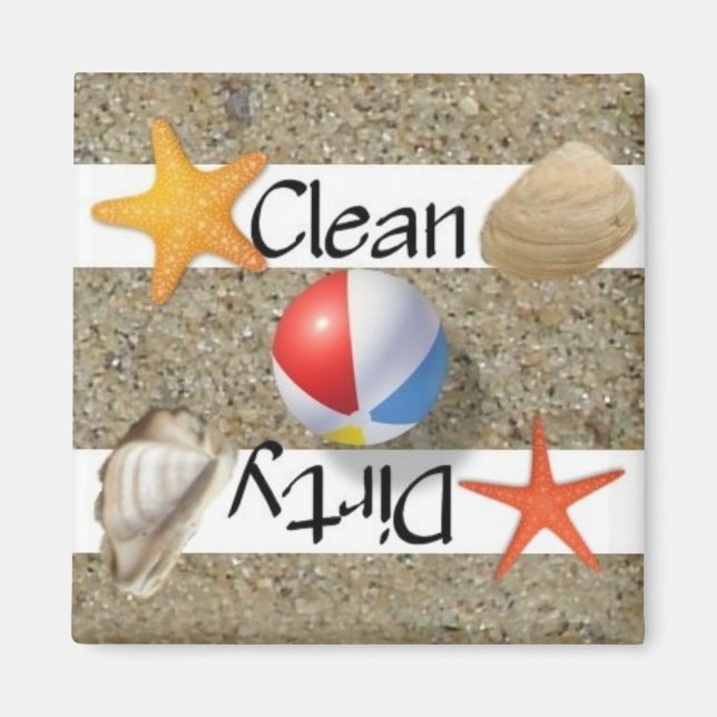 Rena eller Dirty Beach Dishwasher Magnet (Framsidan)