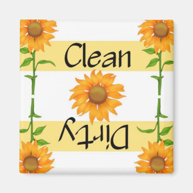 Rena eller Dirty Sunblommor 2 Dishwasher Magnet (Framsidan)