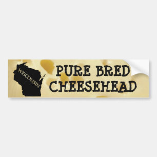 Rena födde upp Cheesehead Wisconsin roliga riklig Bildekal