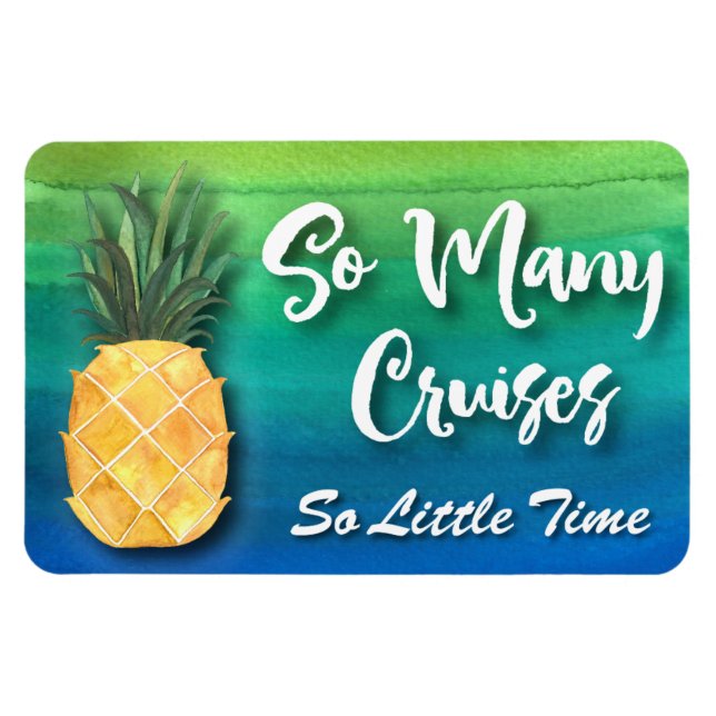 Rena Frakt Pineapple, så många Cruises Magnet (Horisontell)