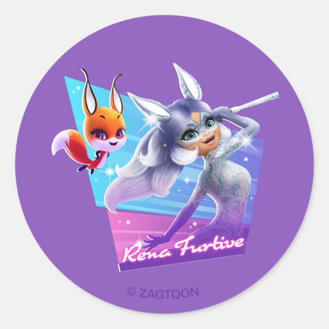 Rena Furtive Graphic Runt Klistermärke (Framsida)