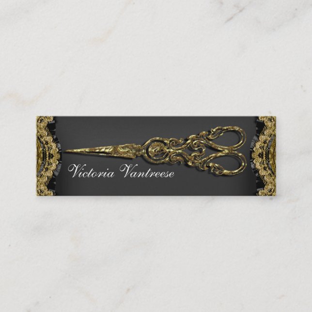 Rena Hazelhurst Scissor den magra visitkorten Mini Visitkort (Framsida)