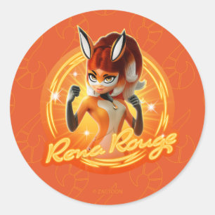Rena Rouge Circle Badge Runt Klistermärke