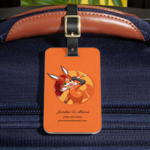 Rena Rouge Orange Badge Bagagebricka