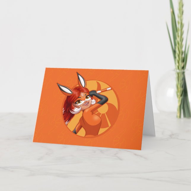 Rena Rouge Orange Badge Kort (Framsida)