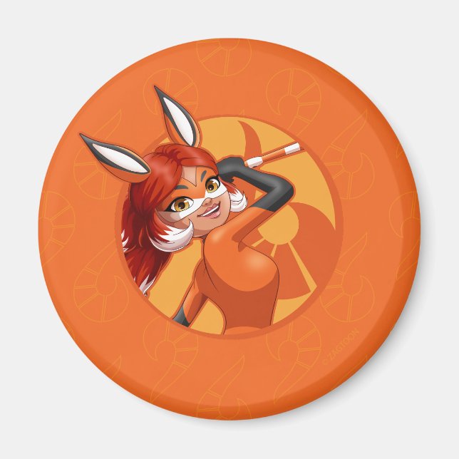 Rena Rouge Orange Badge Magnet (Framsidan)