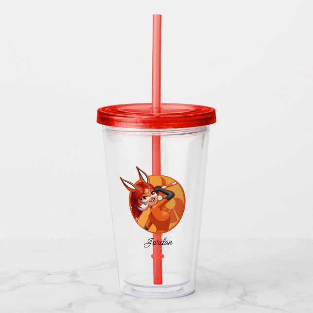 Rena Rouge Orange Badge Take Away Mugg (Framsida)