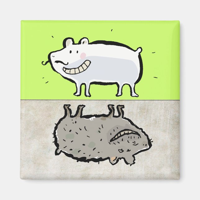 rena/smutsiga djur (diskmaskin) magnet (Framsidan)