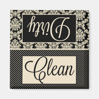 Rena smutsiga punkter och Damask Dishwasher Magnet