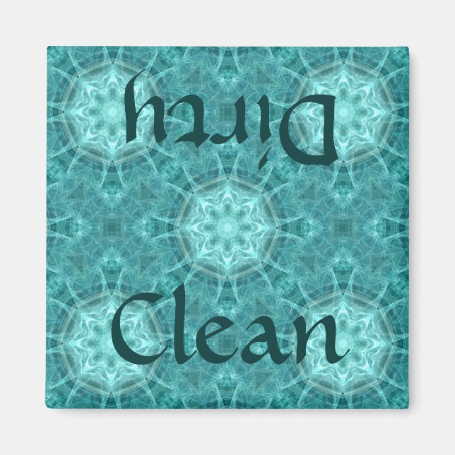 Rena/smutsiga vattendrag och tealfraactalkalejdosk magnet (Framsidan)