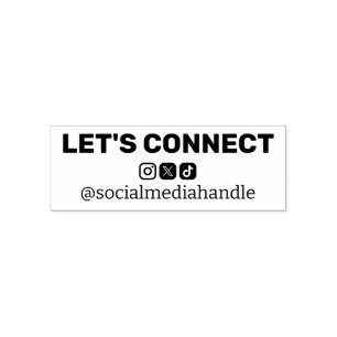 Rena Tidlösa Ikoner för Sociala Medier Låt Oss Hit Självfärgande Stämpel