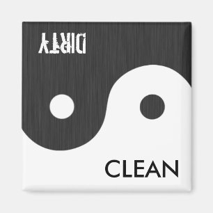 Rena Yin och Yang/smutsar ner den maträttWsher Magnet