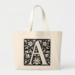 Renaissance Alphabet Brev A Totebag Jumbo Tygkasse