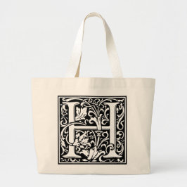 Renaissance Alphabet Brev H på Tote Bag Jumbo Tygkasse