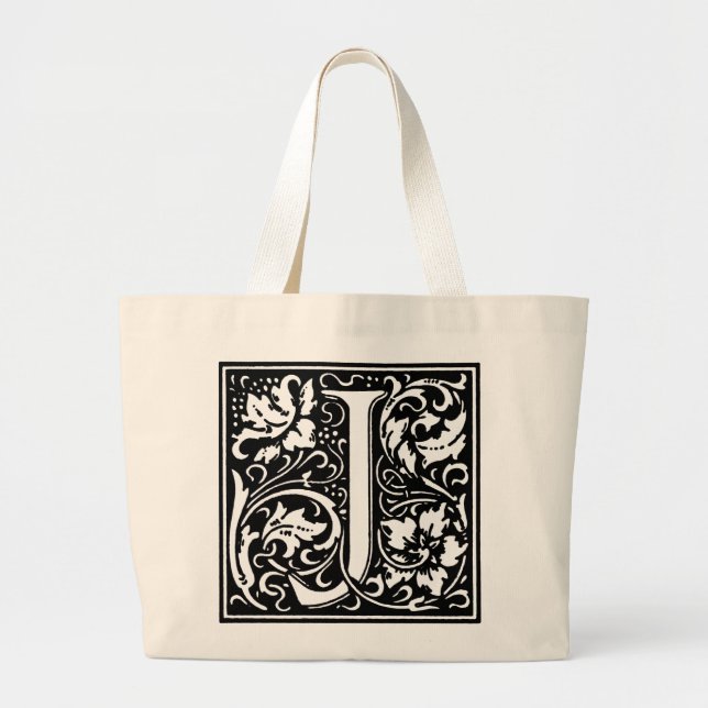 Renaissance Alphabet Brev J Totebag Jumbo Tygkasse (Framsidan)