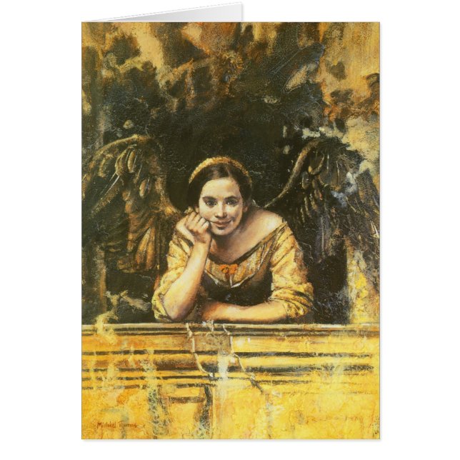 Renaissance Angel-design Hälsningskort (Framsidan)