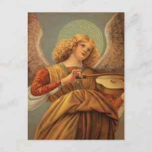 Renaissance Angel Plutning Violin Melozzo da Forli Helg Vykort