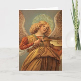 Renaissance Angel Plutning Violin Melozzo da Forli Helgkort