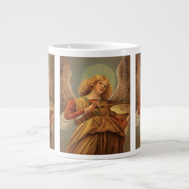 Renaissance Angel Plutning Violin Melozzo da Forli Jumbo Mugg (Framsidan)