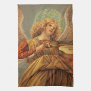 Renaissance Angel Plutning Violin Melozzo da Forli Kökshandduk