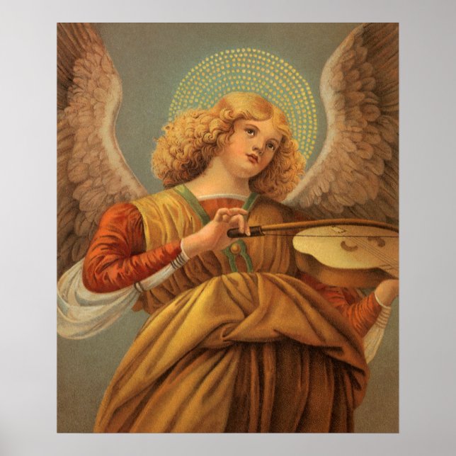 Renaissance Angel Plutning Violin Melozzo da Forli Poster (Framsidan)
