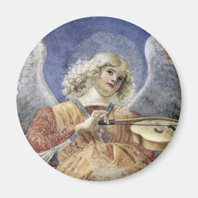 Renaissance Angel Round Magnet Melozzo da Forlì (Framsidan)