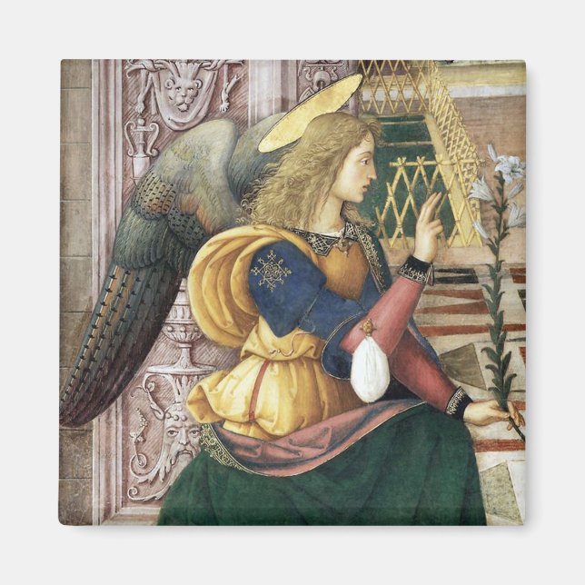 Renaissance Angel Square Magnet Pinturicchio (Framsidan)