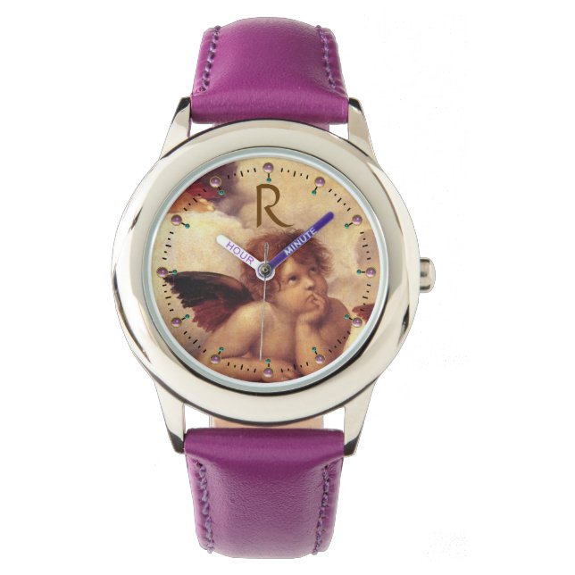 RENAISSANCE ANGEL /Winged Cherub Monogram Armbandsur (Framsida)
