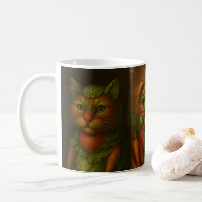 Renaissance Animal Porträtt Kaffemugg (Med munk)