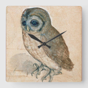 RENAISSANCE ANIMAL TECKNING / UGGLA FYRKANTIG KLOCKA
