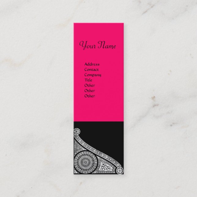 RENAISSANCE ARCHITECT-arkitektur,Rosa Black Mini Visitkort (Framsida)
