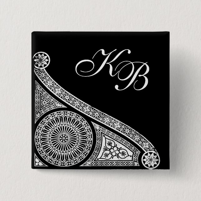 RENAISSANCE Black White Architectural Decor Knapp (Framsida)